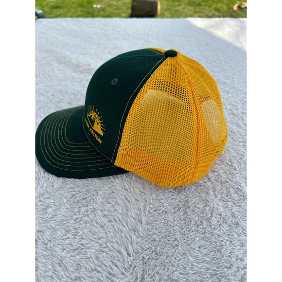 Funk Factory Hat Green Yellow Trucker Cap Snap Back Richardson 112 Adjustable - Picture 6 of 14